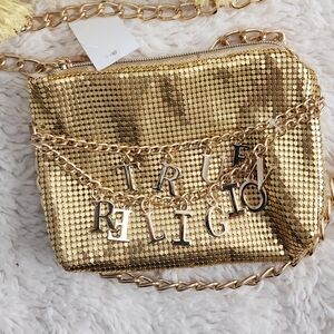 TRUE RELIGION waist belt bag - Logo lettering charms detail Adjustable.